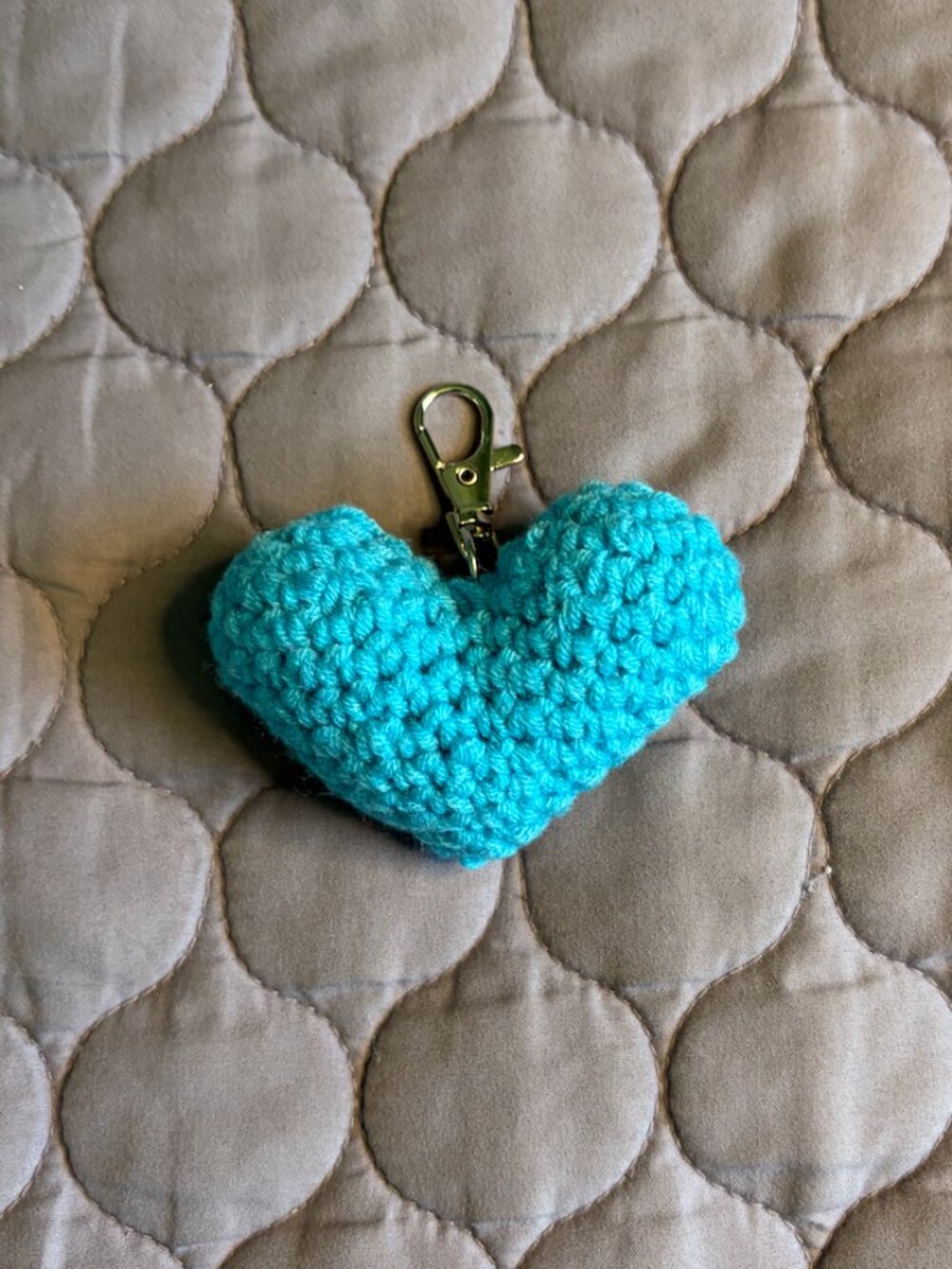Light Blue Heart Keychain